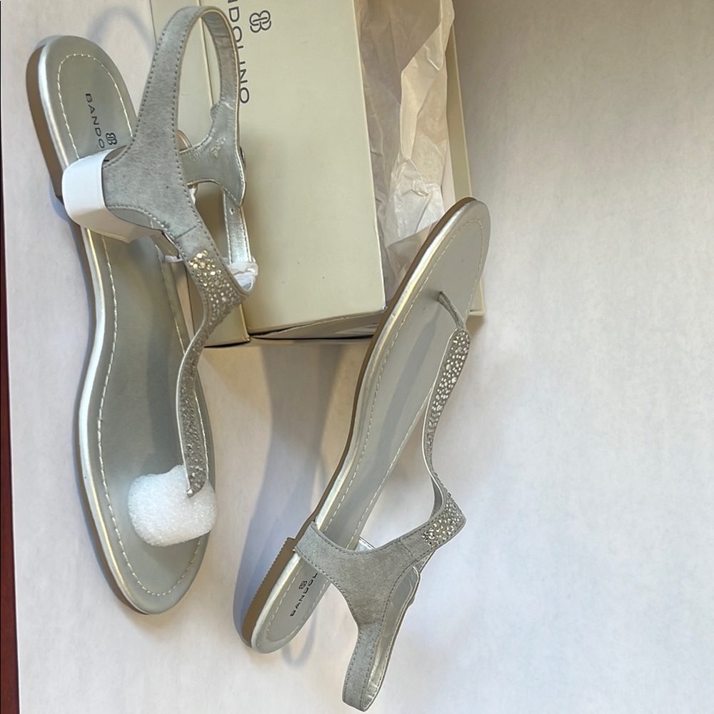 Bandolino Silver Elegant Slingback Sandals